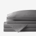 Classic Cool Cotton Percale Bed Sheet Set - Graphite, Twin