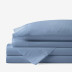 Classic Cool Cotton Percale Bed Sheet Set - Slate Blue, Twin