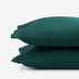 Classic Cool Cotton Percale Pillowcases - Hunter Green, King