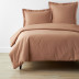 Classic Cool Cotton Percale Bed Duvet Cover - Clay, Twin