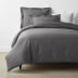 Classic Cool Cotton Percale Bed Duvet Cover - Graphite, Twin