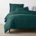 Classic Cool Cotton Percale Bed Duvet Cover - Hunter Green, Twin