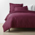 Classic Cool Cotton Percale Bed Duvet Cover - Merlot, Twin
