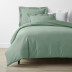 Classic Cool Cotton Percale Bed Duvet Cover - Thyme, Twin