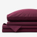 Classic Cool Cotton Percale Bed Sheet Set - Merlot, Twin
