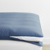 Classic Cool Cotton Percale Featherbed Cover - Slate Blue, Twin