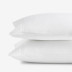 Dorset Stripe Luxe Smooth Egyptian Cotton Sateen Pillowcases - White, Standard