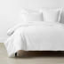 Dobby Stripe Classic Smooth Wrinkle-Free Sateen Bed Duvet Cover - White, Twin