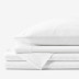 Dobby Stripe Classic Smooth Wrinkle-Free Sateen Bed Sheet Set - White, Twin
