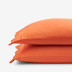 Classic Easy-Care Jersey Knit PIllowcase Set - Orange, Standard