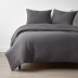 Classic Easy-Care Jersey Knit Bed Duvet Cover Set - Dark Gray, Twin
