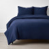 Classic Easy-Care Jersey Knit Bed Duvet Cover Set - Navy, Twin