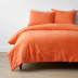 Classic Easy-Care Jersey Knit Bed Duvet Cover Set - Orange, Twin