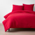 Classic Easy-Care Jersey Knit Bed Duvet Cover Set - Red, Twin