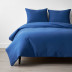Classic Easy-Care Jersey Knit Bed Duvet Cover Set - Smoke Blue, Twin