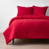 Classic Easy-Care Jersey Knit Comforter Set - Red, Twin/Twin XL