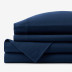 Premium Ultra-Cozy Cotton Flannel Bed Sheet Set - Navy, Twin