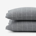 Bromley Stripes Premium Ultra-Cozy Cotton Flannel Pillowcases - Smoke, Standard