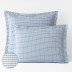 Grayson Window Pane Classic Cool Cotton Percale Sham - Blue Multi, Standard