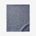 Premium Breathable Relaxed Chambray Linen Flat Bed Sheet - Blue, Twin/Twin XL