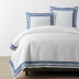 Double Border Classic Smooth Wrinkle-Free Sateen Bed Duvet Cover - Infinity Blue, Twin/Twin XL