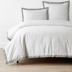 Solid Border Classic Cool Cotton Percale Bed Duvet Cover - Gray Smoke, Twin/Twin XL