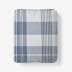 Oversized Plaid Premium Ultra-Cozy Cotton Flannel Fitted Bed Sheet - Gray, Queen