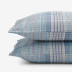 Mini Check Plaid Premium Ultra-Cozy Cotton Flannel Pillowcases - Blue, King