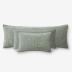 Ophelia Handcrafted Decorative Pillow Cover - Sage, 12 in. x 21 in.