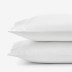 Brushed Cotton Twill Pillowcases - White, Standard