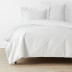 Brushed Cotton Twill Duvet Cover - White, Twin