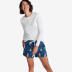 Family Flannel Women’s Henley Shorts Set - Holiday Pups, XS
