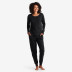 Pima Cotton Jogger Pants Pajama Set - Black, XS