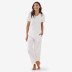 Pima Cotton Women's Cropped Pajama Set - Off-White, M