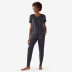 Viscose From Bamboo Jogger Pants Pajama Set - Asphalt, L