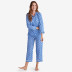 Printed Voile Women's Pajama Set - Geo, XS