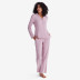 Viscose From Bamboo Button-Down Pajama Set - Pale Orchid, XS