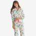 Poplin Women's Pajama Set - Flamingo, XS