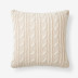 Chunky Cable Knit Decorative Pillow Cover - Natural