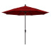 Market Umbrella with Crank Lift - Bronze Finish, Jockey Red, 11 ft.