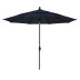 Market Umbrella with Crank Lift - Bronze Finish, Navy Blue, 11 ft.