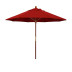 Commercial Grade Umbrella with Hardwood Frame - Jockey Red, 9 ft.