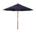 Commercial Grade Umbrella with Hardwood Frame - Navy Blue, 9 ft.
