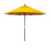 Commercial Grade Umbrella with Hardwood Frame - Sunflower Yellow, 9 ft.