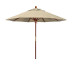 Commercial Grade Umbrella with Hardwood Frame - Antique Beige, 9 ft.