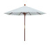 Commercial Grade Umbrella with Hardwood Frame - Natural, 9 ft.