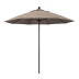 Commercial Grade Umbrella with Manual Lift - Bronze Finish, Taupe, 9 ft.