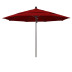 Commercial Grade Umbrella with Manual Lift - Bronze Finish, Jockey Red, 11 ft.