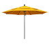 Commercial Grade Umbrella with Manual Lift - Bronze Finish, Sunflower Yellow, 11 ft.