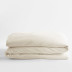 Classic Smooth Organic Cotton Sateen Bed Duvet Cover - Ivory, Twin